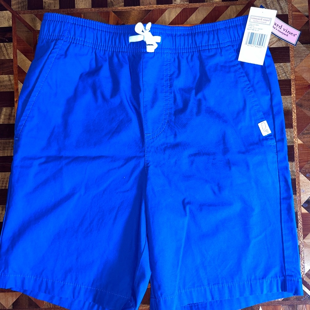 Vineyard Vine Boys Pull Up Chino Shorts -Maritime Blue